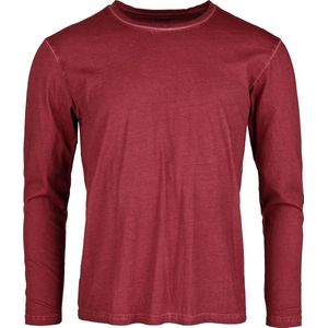 R.E.D. Rock-Engineered Design Bordeauxrode blouse met lange mouwen in regular fit - Heren - M