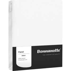 Bonnanotte Laken Flanel - Wit 160x270