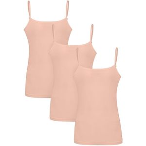 Undiemeister Camisole Top Dames - 3-Pack - Blush Dusk (Lichtroze) - Hemd Mouwloos Onderhemd - Perfecte Pasvorm - Zijdezachte Ademende Stof - Geen Labels - Basic Ondershirt - Tencel - Camisole - Maat XXL