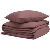 Yumeko - Dekbedovertrek - Deep Raspberry - Hennep/Katoen 140x220 + 1/60x70 - Biologisch & Ecologisch
