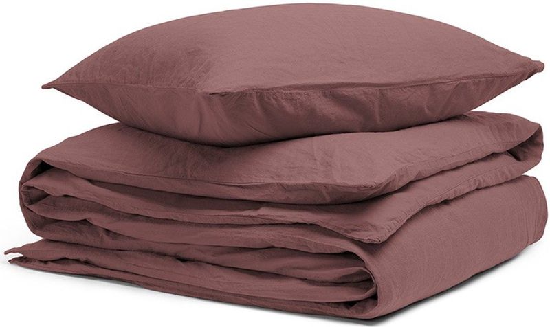 Yumeko - Dekbedovertrek - Deep Raspberry - Hennep/Katoen 140x220 + 1/60x70 - Biologisch & Ecologisch