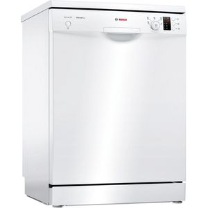 Bosch Serie 2 SMS25AW05E, Vrijstaand, Volledige grootte (60 cm), Wit, Wit, Knoppen, Draaiknop, 1,75 m