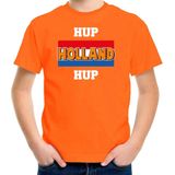 Oranje fan t-shirt voor kinderen - hup Holland hup - Holland / Nederland supporter - EK/ WK shirt / outfit 122/128