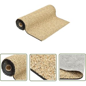 The Living Store Grindfolie 200x100 cm natuurlijk zandkleurig - Grind Folie - Vijverfolie - Steenfolie - Tuingrond - Siergrind