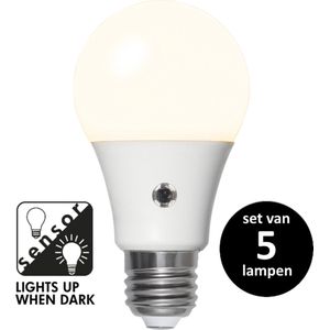 Lamp met schemersensor - 5.2W - set van 5