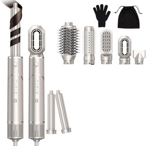 Fohn met Diffuser - Haardroger Krullen - Haarfohn - Fohnborstel - Titanium