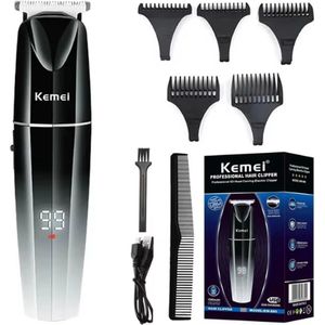 Kemei Professionele Tondeuse - Draadloze Tondeuse - Tondeuse Mannen - Tondeuse hoofdhaar - Haartrimmer - Zwart - Tondeuses - Trimmer Mannen