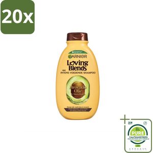 20 x Garnier Loving Blends Avocado Olie en Shea Boter Shampoo 300 ml - Grootverpakking - Haarverzorging - Shampoo - Droog Haar - Pluizig Haar - Avocado Olie