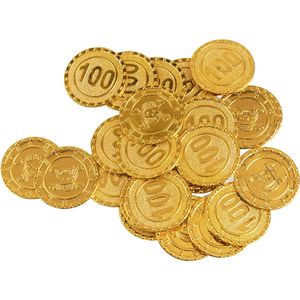 Boland Piraten munten/geld van kunststof - 48x oude munten - gouden dukaten - Verkleed speelgoed