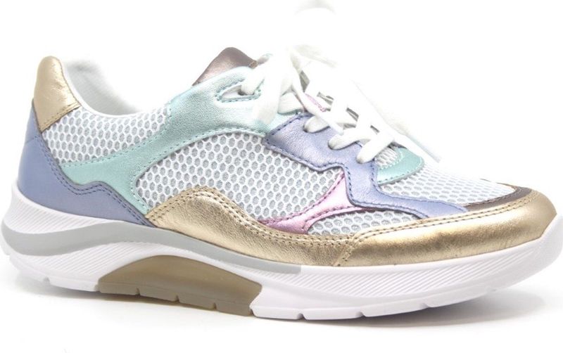 Gabor - 66.926.61 - Nette Schoenen - Weiss/Silb/Champ K - MeshGlitzer/SatinM