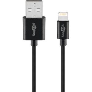 Lightning USB kabel voor Apple iPhone, iPad en iPod 1m Zwart