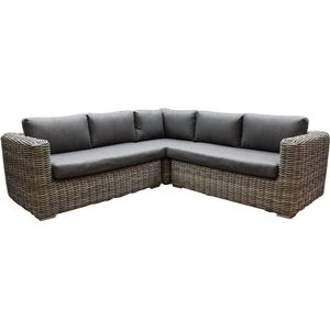 Cervo hoek loungeset 3-delig grijs wicker