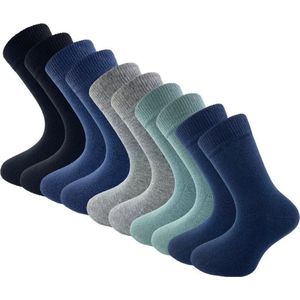 10 paar Kindersokken - SQOTTON® - Casual - Multicolor - Maat 19-22