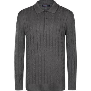 Felix Hardy - Polo Trui - Antraciet - Lange Mouwen - Polokraag