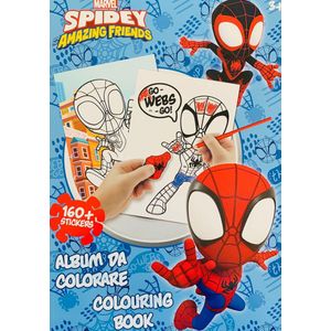 Marvel kleurboek met stickers - Spider - Stickerboek - spiderman - spiderman speelgoed - Knutselen meisjes - Knutselen jongens - Knutselen voor kinderen - Kleurboek jongens - Sticker