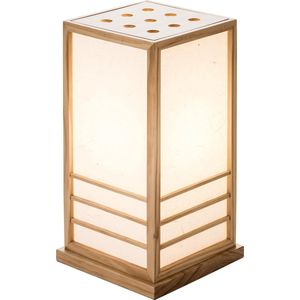 Fine Asianliving Japanse Tafellamp Shoji rijstpapier Hout Naturel - Miyazaki B22xD22xH40cm