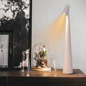 Stijlvolle Madelief - Draadloze Witte Tafellamp - H35 x Ø5 - Dimbaar LED Licht - Modern Industrieel Design - Geschikt voor Binnen en Buiten - Oplaadbaar en Batterijgevoed - Perfect als Terras-, Bureau- en Nachtlamp!