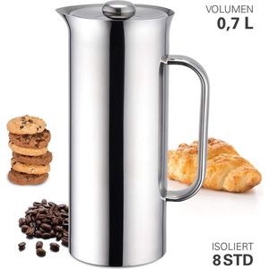 Cafetière, 700 ml, Dubbelwandig – Weis