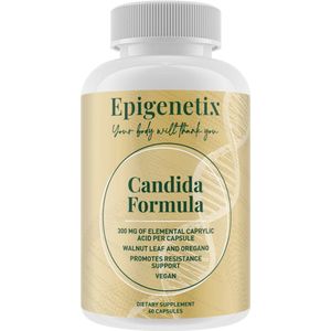 Epigenetix - Candida Formula 300mg - 60 Capsules - Voor Candida-overgroei, spijsverteringsproblemen, Leaky Gut Syndrom & verzwakte weerstand