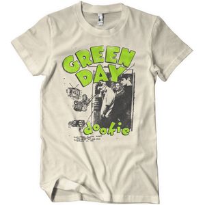 Green Day T-Shirt Sketched Up T-Shirt WMX-1-GDAY003-H67-17 Khaki-S