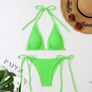 Bikini 2 delig - Groen Wavy - Bikini Set - Zomer 2022 - Maat S