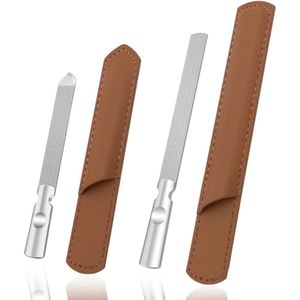 Dubbelzijdige nagelvijlen - Roestvrij staal - 2 stuks