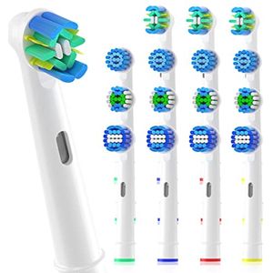 Vervangende borstelkoppen voor elektrische tandenborstels, 16 stuks, ideale oplossing voor optimale mondhygiëne