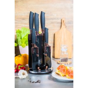 Edënbërg Prestige Line - Messenset op een Roterend Standaard - 6 delig