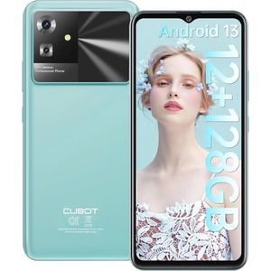 CUBOT Note 21-6,5"" HD+ smartphone, 6 GB en 128 GB, 50 MP dubbele camera, 5200 mAh batterij, Android 13, OctaCore-processor, groen