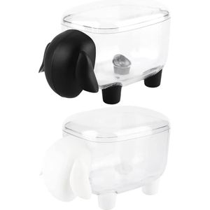 Goodivery ® Wattenstaafje Opbergdoos, 2 Stuks Wattenstaafje Opbergdoos Mini Creatieve Stofdichte Opbergdoos Leuke Schapendoos voor Tandenstoker Wattenstaafje Paperclip