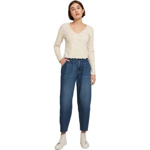 Tom Tailor Denim Dames Jeans Broeken BARREL MOM comfort/relaxed Fit Blauw Volwassenen