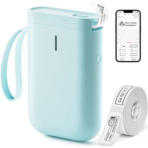 Azomor® Draagbare draadloze labelprinter met oplaadbare batterij en app-ondersteuning