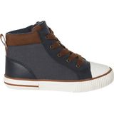 Hoge Sneakers - Marineblauw - Kinderschoenen - Met Veters en Rits