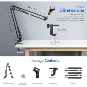 professional microphone arm - QuadCast Boom Arm Stand / microfoonhouder, microphone arm standard adjustable microphone stand