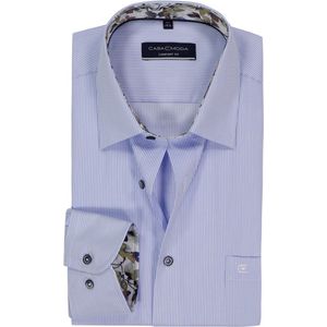 CASA MODA - Comfort Fit - Overhemd - Lichtblauw met Wit Gestreept - Strijkvrij