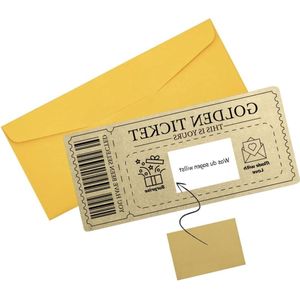 Gratis kras-cadeaubonnen: 3x gouden ticket bioscoopbon verjaardagscadeau voor vrouwen