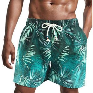 Korte herenzwembroek, Sneldrogende Strandbroek met Gaasvoering