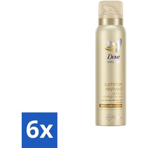 Dove Body Love Zelfbruinende Mousse - Summer Revived - Light-Medium - 150 ml - Voordeelverpakking - 6 stuks