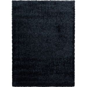 Shaggy Vloerkleed | Tapijt | Brilliant | Zwart | 140x200 cm