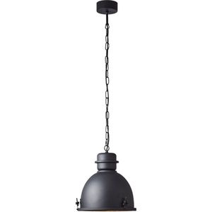 BRILLIANT lamp, Kiki hanglamp 35cm zwart korund, metaal, 1x A60, E27, 52W, normale lampen (niet meegeleverd), A++