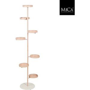 Mica Decorations Plantenstandaard Brutus - 48x20x172 cm - IJzer - Lichtroze