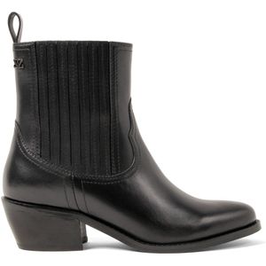 Lazamani - An Dames Enkellaarsjes Leer Black - Maat 37