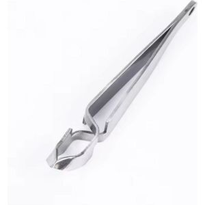 Scoby - Tekentang - Tekenverwijderaar van RVS - Tick Removal Tool - Tekenhaakje en Klem - 13CM - Zilver