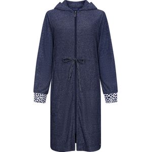 Badstof nachtblauwe badjas Rebelle - Blauw - Maat - XL