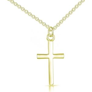 Vergulde Kruis Ketting met Verstelbare Lengte - Elegant en Hypoallergeen