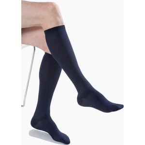 Kamila® compressiekousen - steunkousen Cotton 18 Unisex maat L (schoenmaat 43-44) kleur Blauw, Microvezel, Antibacterieel – 18/20 mmhg