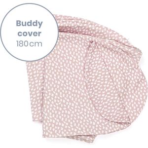 Doomoo Buddy Cover - Hoes voor Voedingskussen Buddy - Biologisch Katoen - 180 cm - Cloudy Pink