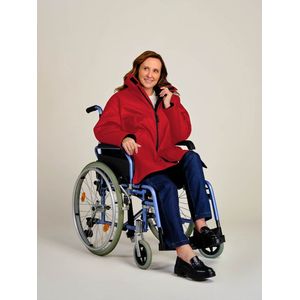 Rolstoeljas winter | Rolstoeljassen & Rolstoelponcho's | Aangepaste jas rolstoel | Rood | M
