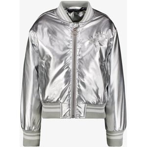 TwoDay metallic meisjes bomberjack zilver - Maat 110