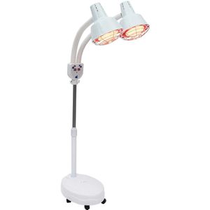 Infraroodlamp - Dubbele Kop - 275W - Traploos Verstelbaar - 360° Flexibele Armen - Massage & Pijntherapie